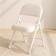 Folding Chair,Folding Camping Chair,Portable Folding Chairs,Sturdy Metal Frame,Versatile for Dining, Living, Office, Camping(Color:White)