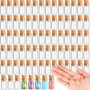 200 Pcs 1ml Mini Tiny Glass Jar Bottles with Cork Stoppers for DIY Arts Crafts