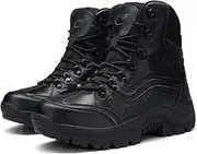 [CLSQLXYJZC] Men's Ultralight Tactical Boots, Comfort Breathable Waterproof Rubber Cushioning Outsole Hiking Shoes, for Outdoor Lace-up Sports Durable Military Boots