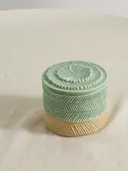 [MARLOE MARLOE] MARLOE MARLOE - + Net Sustain Glazed Ceramic Vanity Box - Green - One size One size Green