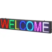 Programmable LED Sign, P10 Full Color LED Scrolling Panel, DIY Custom Text Animation Pattern Display Board, WIFI USB Control Message Shop Sign for Store Business Party Bar Advertising,