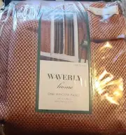 HUGE 4pc Panels Waverly Harbor House Sonata Basketweave Curtain Red Gold Checked