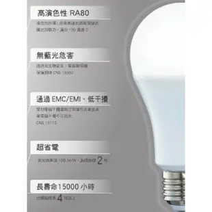 舞光 LED 25W E27 球泡燈泡 全電壓/白光/黃光