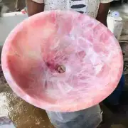 Rose Quartz Sink - Natural Stone Bathroom Basin / Healing Crystal Vessel / Pink