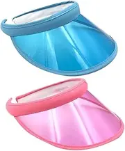 [SAFIGLE] Summer Sun Block Hat Summer Caps Pvc Summer Hat Film Empty Top Hat Hiking Golf Hat Sun Visor Caps Shade Hat Headband Sun Caps Gardening Hats Empty Hat Beach Sun Hat Purple