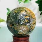 533g Natural Jade Quartz Sphere Crystal Ball Decoration Energy Healing