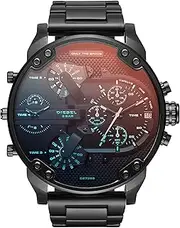 [Diesel] Men's DZ7395 Mr. Daddy 2.0 Black IP Watch, One Size