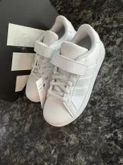 Scarpe universali Bambini Adidas Grand Court 2.0 IH5531 Bianco Sz 13k NWB