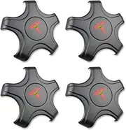 CoolKo Telsa Aero Wheels Cap Kits for Original Standard Rims Center Caps Hubcaps Cover - Tesla Model 3 (Titanium Deep Gray with Red T Logo)