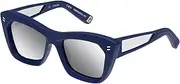 [Indescratchables] Uni-Sex Peripheral Indigo Rubber Cat-Eye Sunglasses