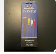 Old Skool - AV Cable For PS1 / PS2/ PS3 Sealed Box 6' Cable