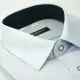 【金安德森】白色黑繞領特殊釦吸排窄版長袖襯衫
