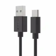 [ECU-10-BK] Black ECU-10 1M USB2 To Type-C Charging & Data Cable