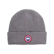 [Canada Goose] Canada Goose Arctic Disk Wool Beanie Hat ONE SIZE GREY