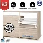 2 Tier Shoe Cabinet Shoes Shelf Storage Rack Organiser Cupboard Drawer 36 Pairs