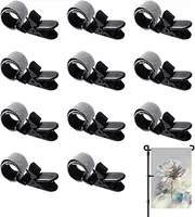 Yard Flag Holder Clips | Clips for Small Flags - Anti-Wind Accessories, Adjustable Clamp for Indoor Garden Outdoor