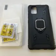 High Quality Samsung Galaxy A71 Black Case + 2Pack Screen Protector