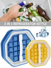Portable Ice Cube Mold 19x19x3.8CM 2 In 1 Ice Ball Maker Mold for Freezer jeDBJ