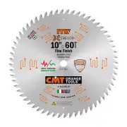 CMT ITK Xtreme 10” Thin Kerf Crosscut Blade, 60 Teeth 253.060.10 ATB Grind