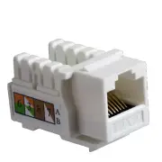 100- RJ45 Cat6 Cat-6 Keystone Jack WHITE FREE SHIPPING Tuff Jacks Quality!