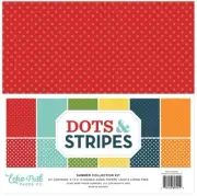Echo Park Paper DOTS & STRIPES SUMMER 12x12 Scrapbook Cardstock Kit (DS20034)