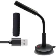 Computer PC Microphone USB Condenser Tabletop Computer with Sponge Flexible 170