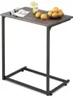 C Shaped Side Table, End Table for Laptop Coffee Snack, Small Couch Table with M