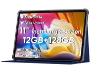 2025 Upgraded Android 14 Tablet, 11inch Tablet PC,Support Face Unlock, C5 Blue