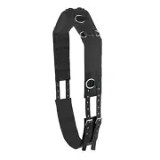 Camelot® Synthetic Web 10-Ring Training Surcingle (Black, Horse)
