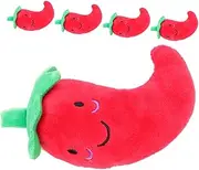 Toyvian 5pcs Interactive Dog Chew Toys Pet Pepper Sound Toys for Puppies and Small Dogs Cats Training and Playing Activities Pet Supplies