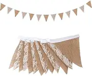 Party Decor 2.8m Wedding Banner Background Party Photography Props Decoration 12 * 16 * 16cm Burlap Lace Bunting Banner 13 Flags