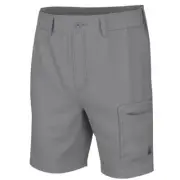 Huk Next Level 7 Inch Shorts Overcast Grey Quick Dry Lightweight Apparel 2XL