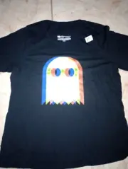 Ghost Trippy Vaporwave Techno Rave Edm Women Black Tshirt Size XL Holiday Gift
