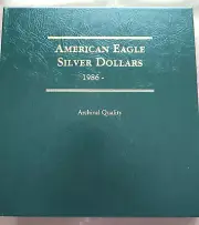 1986- American Eagle Silver Dollar Coin Album Volume 1 Littleton