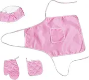 HONITANO 1 Set Chef Apron Set with Hat and Gloves for Cute Soft Comfortable for Baking and Cooking Activities Safe and Reliable Cooking Set
