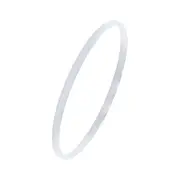Sterling Silver Plain 1/2 Round Solid Bangle 4mm x 60mm