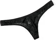 [MuscleMate] Men's Thong Underwear, Men's Lace Thong Underwear, No Visible Lines, Men's Lace Thong G-String Undie