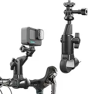 Bike Mount Compatible with GoPro Hero 13 12 11 10 9 8 7 6 5 Session Insta360 Osmo Action and Most Action Camera, Handlebar Mount with 1/4 Adapter