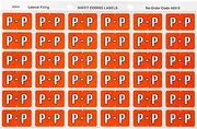 Avery P Side Tab Colour Coding Labels for Lateral Filing, 25 x 38 mm, Dark Orange, 180 Labels (43316)