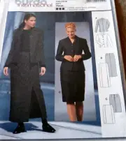 * LOVELY JACKET & SKIRT BURDA Sewing Pattern Sizes 8-10-12
