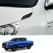 For Toyota Hilux Revo Prerunner 2021 22 Hood Garnish Matt Black Trim (for: Toyota)