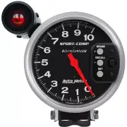 Autometer Sport-Comp 5in Tacho Gauge 10,000rpm 2 Stage Shift Light & Recall A...