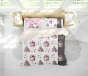 3D Cartoon Unicorn Cake Pattern Quilt Cover Set Bedding Sets Pillowcases 64