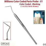Periodontal Williams Probe Color Coded Pocket Depth Measuring Dental Probes