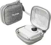 TELESIN Small Case Mini Case for Insta360 GO3 Go2 DJI Osmo Action 4 Action 3 Camera, Protective Carry Case Also Fit for GO PRO Hero 11 10 9 Black Lens Protector Accessories Portable Easy Carrying