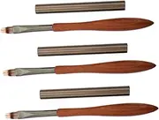 FOMIYES 3Pcs Nail Art Brush Set with Flat Head for Quick Application Ergonomic Wooden Handle for Creative Nail Designs Nail Painting Tool for Salon Results