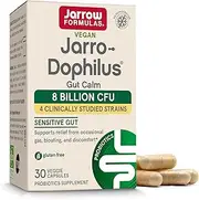 Jarrow Formulas Jarro-Dophilus Gut Calm - 3 Billion CFU - 30 Delayed Release Veggie Caps - Supports Relief from Occasional Gas, Bloating & Discomfort - Up to 30 Total Servings