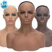 18" Realistic Mannequin Wig Head Manikin shoulder Bust Stand Display Hair DB7645