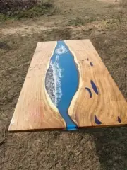 Epoxy Resin Table, Ocean Epoxy Table Top, Acacia Wooden Table Home Decors