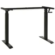NNEVL Manual Height Adjustable Standing Desk Frame Hand Crank Black